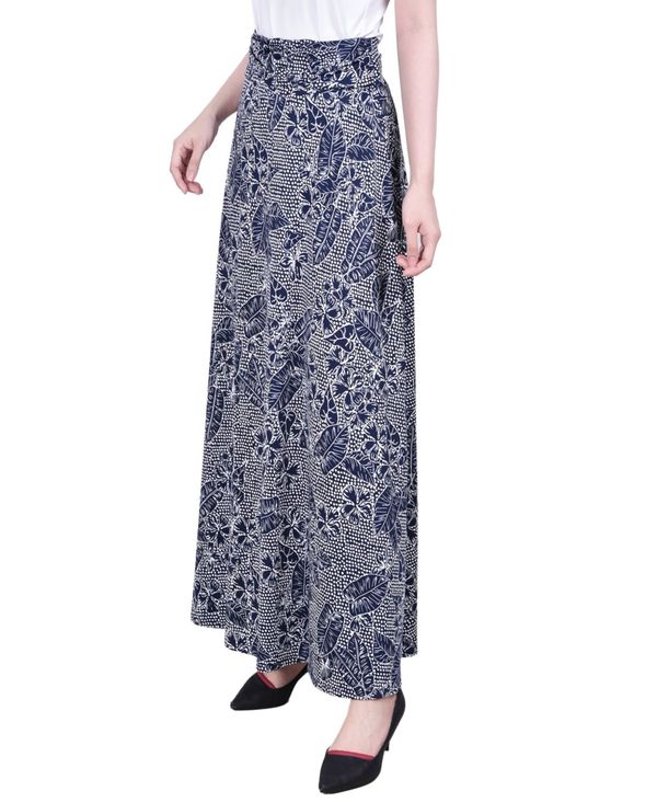 ニューヨークコレクション レディース A-Line Belt Detail Faux Front Maxi Mykonosflora Navy  Petite Ring Skirt with スカート ボトムス ○スーパーSALE○ セール期間限定 スカート