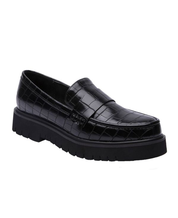 ジャンアンドザシュー レディース パンプス シューズ Women's Olinda Platform Loafers Black Croco