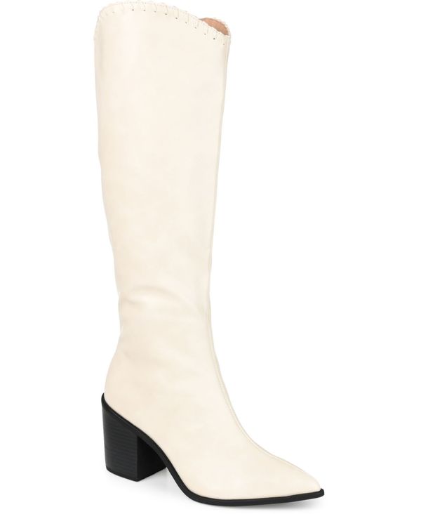 ジュルネ コレクション レディース シューズ ブーツ・レインブーツ Journee Collection Women's Daria Wide Calf Cowboy Knee High Boots Bone|ReVida 店