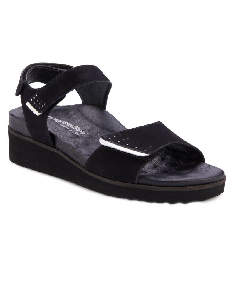 全商品オープニング価格 特別価格 ウォーキング クレイドル レディース サンダル シューズ Heather Wedge Sandal Black Nubuck 最上の品質な Www Jajoma De