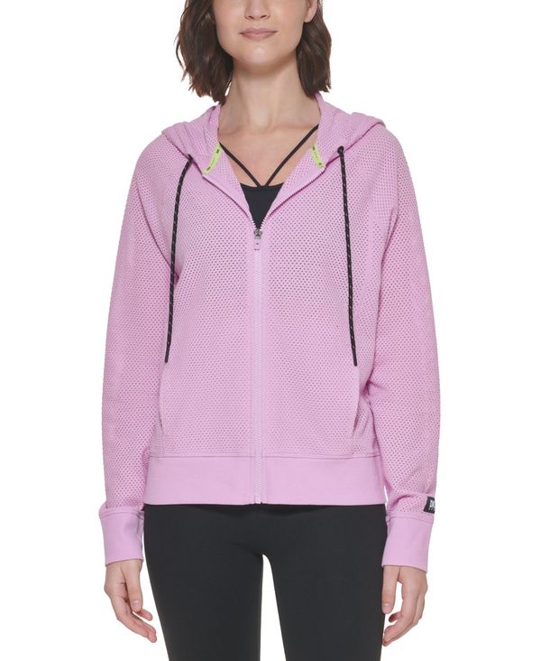 ダナ キャラン ニューヨーク レディース パーカー・スウェット アウター Sprint Mesh Relaxed Full-Zip Hoodie Lilac