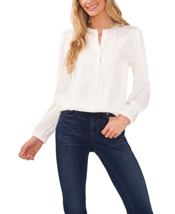 セセ レディース シャツ トップス Button Up Top Soft Ecru 激安本物