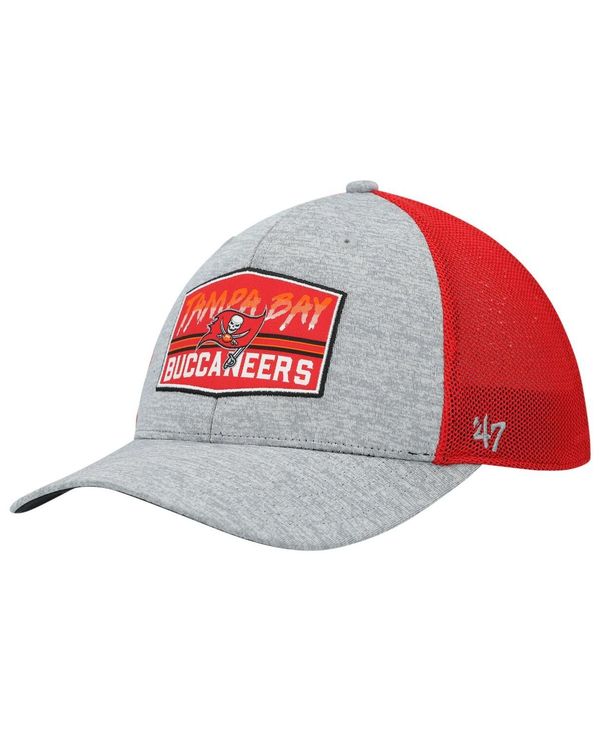 47 ブランド メンズ アクセサリー 帽子 '47 Brand Men's Heathered Gray and Red Tampa Bay Buccaneers Motivator Flex Hat Heathered Gray Red グレー|ReVida 店