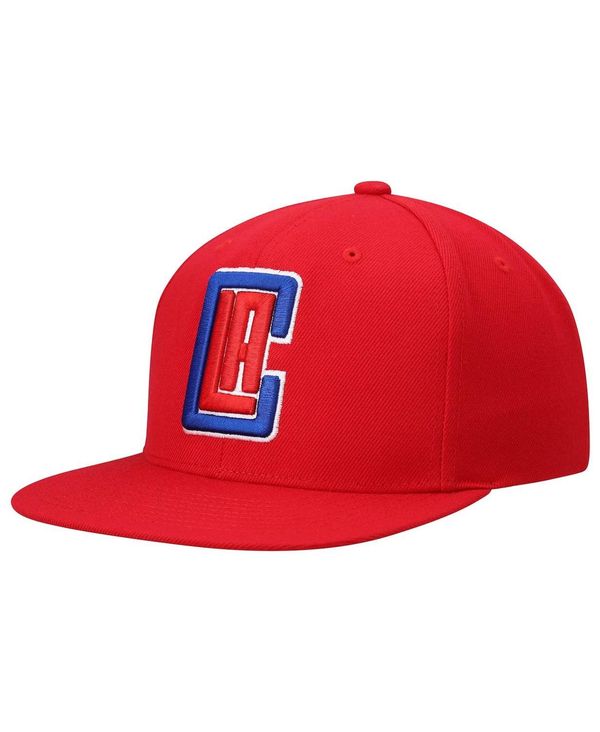 ミッチェル&ネス メンズ アクセサリー 帽子 Mitchell & Ness Men's Red LA Clippers Ground 2.0 Snapback Hat Red レッド
