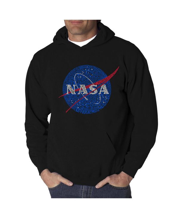 エルエーポップアート メンズ アウター パーカー・スウェット ロゴ パーカー LA Pop Art Men's Word Art Hoodie - Nasa Meatball Logo Black ブラック
