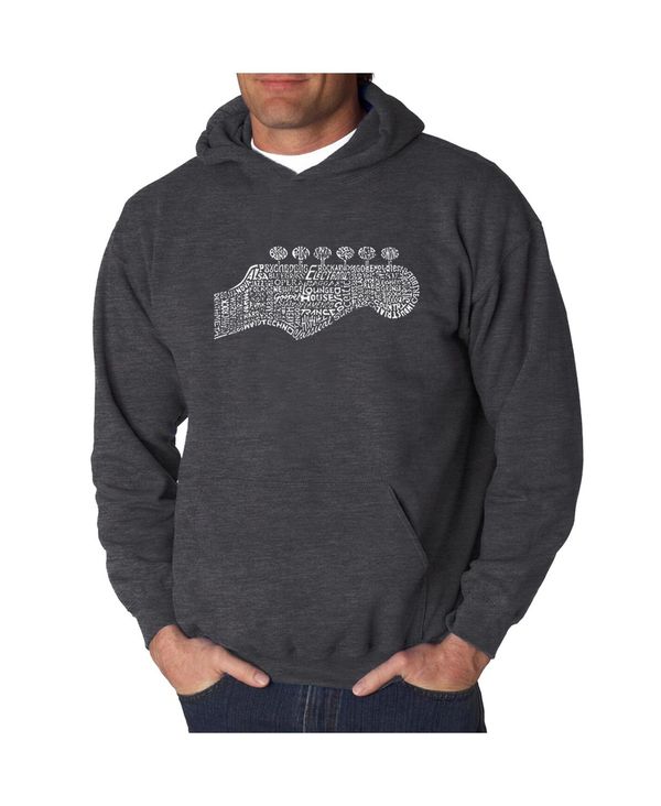 エルエーポップアート メンズ アウター パーカー・スウェット スウェット シャツ LA Pop Art Men's Word Art Hooded Sweatshirt - Guitar Head Dark Gray グレー