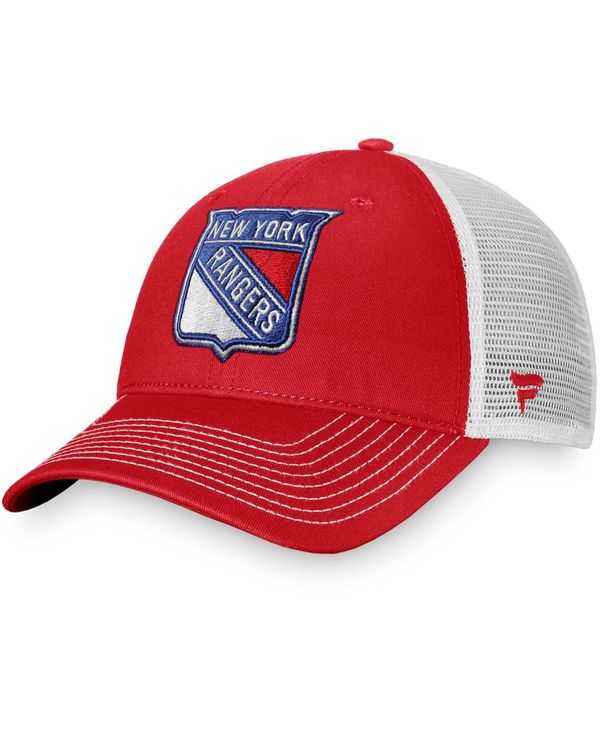 ファナティクス メンズ 帽子 アクセサリー Men's Red New York Rangers Core Primary Logo Trucker Snapback Hat Red
