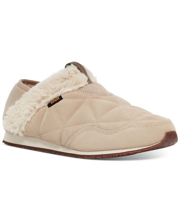 テバ レディース サンダル シューズ Women's ReEmber Plushed Faux-Fur Collared Slippers Feather Grey
