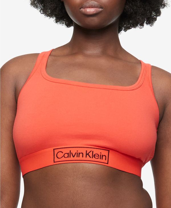 カルバンクライン レディース ブラジャー アンダーウェア Women's Reimagined Heritage Unlined Bralette  QF6823 Tuscan Terra Cotta 高質