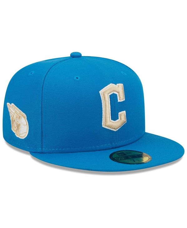 ニューエラ メンズ 帽子 アクセサリー Men's Blue Stone Cleveland Guardians Team Logo  Undervisor 59FIFTY Fitted Hat 50%OFF