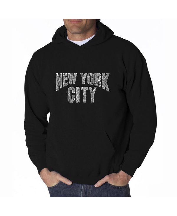 エルエーポップアート メンズ アウター パーカー・スウェット パーカー LA Pop Art Men's Word Art Hoodie - New York City Neighborhoods Black ブラック