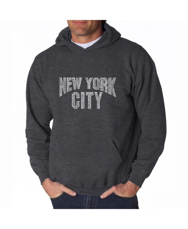 エルエーポップアート メンズ アウター パーカー・スウェット パーカー LA Pop Art Men's Word Art Hoodie - New York City Neighborhoods Dark Gray グレー