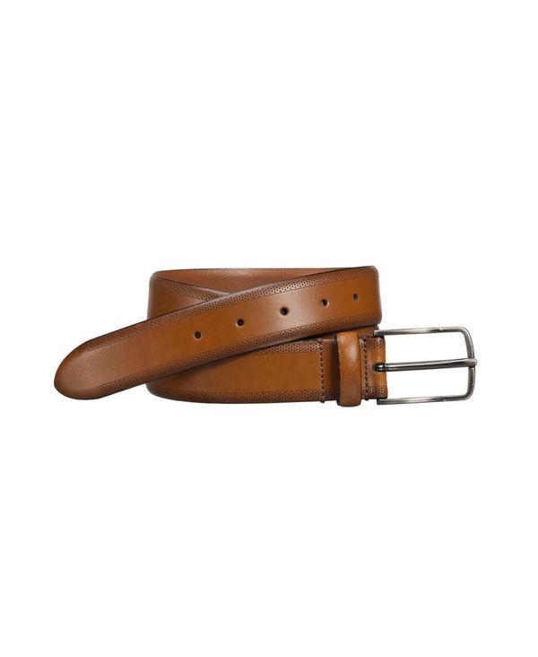 ジョンストンアンドマーフィー メンズ 付属品 胴締め Johnston \u0026 Murphy Edge-Perfed Embossed Belt Tan タン