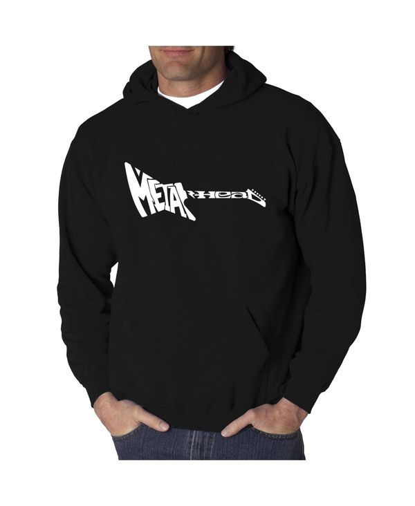 エルエーポップアート メンズ アウター パーカー・スウェット パーカー LA Pop Art Men's Word Art Hoodie - Metal Head Guitar Black ブラック