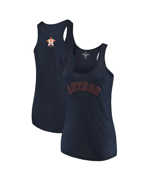 ソフト アズ ア グレープ レディース トップス タンクトップ プラスサイズ Soft As A Grape Women's Navy Houston Astros Plus Size Swing for the Fences Racerback Tank Top Navy ネイビー