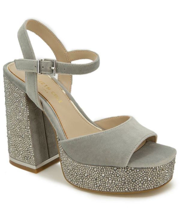 ケネスコール レディース シューズ サンダル プラットフォーム Kenneth Cole New York Women's Dolly Crystal Platform Sandals Silver シルバー