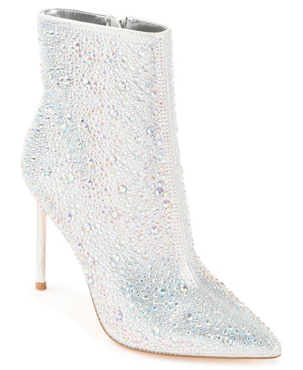 ジュルネ コレクション レディース シューズ ブーツ・レインブーツ Journee Collection Women's Alexis Rhinestone Stiletto Dress Booties White ホワイト 16,786円