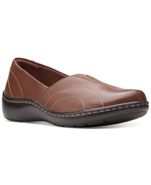 ローファー クラークス レディース スリッポン ローファー シューズ Women S Cora Meadow Slip On Flats Dark Tan L Revida 楽天市場店