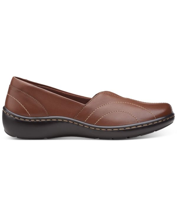ローファー クラークス レディース スリッポン ローファー シューズ Women S Cora Meadow Slip On Flats Dark Tan L Revida 楽天市場店