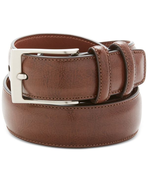 ペリーエリス メンズ 付属品 胴締め トール なめし革 Perry Ellis Portfolio Men\u0027s Big and Tall Leather Belt Chocolate 黒茶
