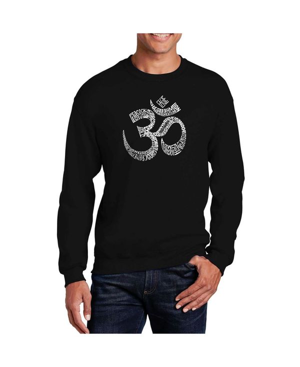 エルエーポップアート メンズ アウター パーカー・スウェット クルーネック スウェット シャツ LA Pop Art Men's Word Art Poses Om Crewneck Sweatshirt Black ブラック