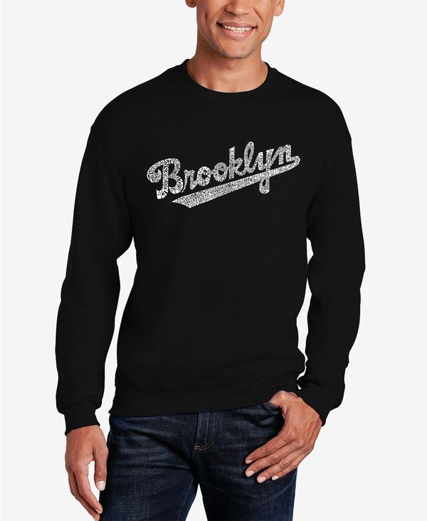 エルエーポップアート メンズ アウター パーカー・スウェット クルーネック スウェット シャツ LA Pop Art Men's Word Art Brooklyn Neighborhoods Crewneck Sweatshirt Black ブラック｜ReVida 店