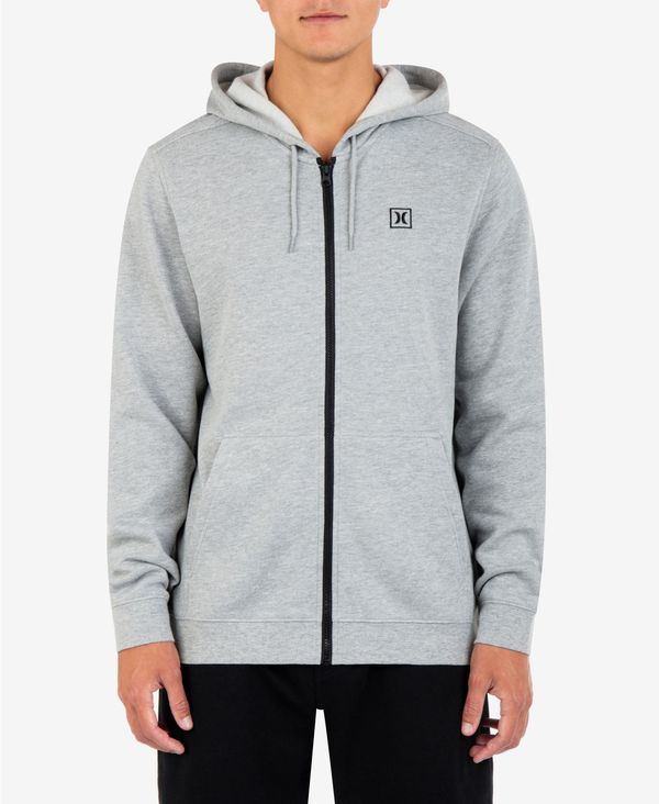 ハーレー メンズ アウター パーカー・スウェット 流汗 プルオーバー ロゴタイプ Hurley Men\u0027s Icon Chest Logo Full Zip Hooded Sweatshirt Dark Heather Gray 薄墨色 パーカー-メンズファッション-トップス