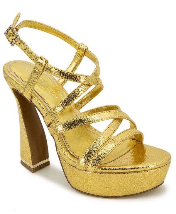 ケネスコール レディース シューズ サンダル プラットフォーム Kenneth Cole New York Women's Allen Strappy Platform Sandals Light Gold ゴールド