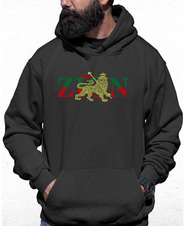 エルエーポップアート メンズ アウター パーカー・スウェット スウェット シャツ LA Pop Art Men's Zion - One Love Word Art Hooded Sweatshirt Gray グレー