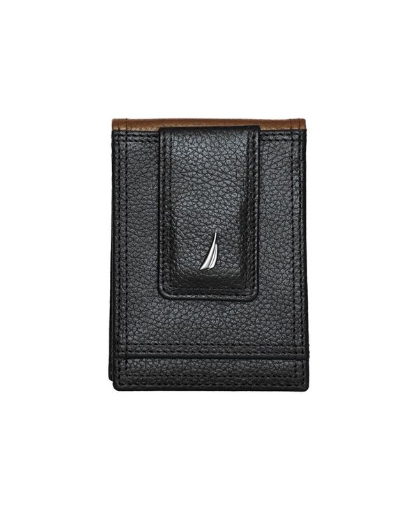 ナウティカ メンズ アクセサリー 財布 レザー Nautica Men's Front Pocket Leather Wallet Cognac