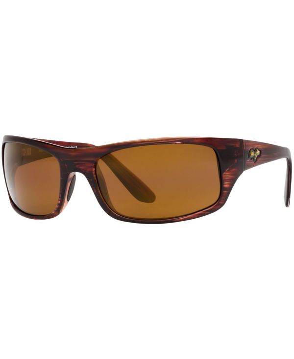 マウイジム メンズ アクセサリー サングラス・アイウェア Maui Jim PEAHI Polarized Sunglasses 202 Brown/Brown ブラウン