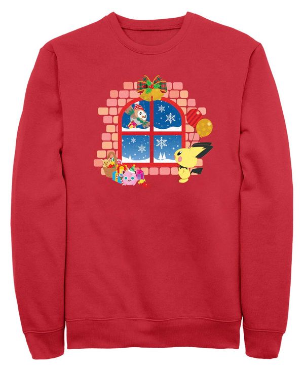 フィフスサン メンズ アウター パーカー・スウェット スウェット シャツ フリース Fifth Sun Men's Winter Window Crew Fleece Pullover Sweatshirt Red レッド|ReVida 店