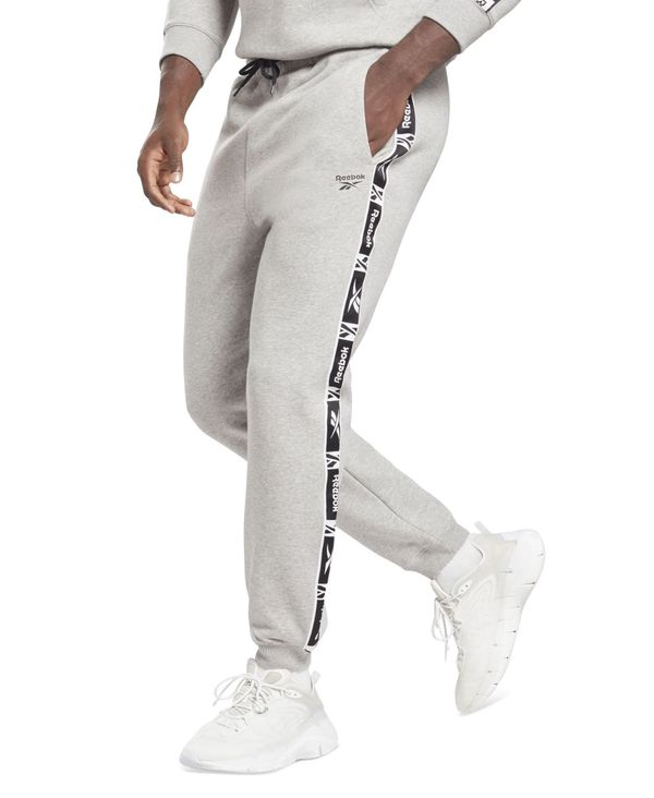 ズボン パンツ 送料無料 リーボック メンズ カジュアルパンツ ボトムス Men S Training Essentials Logo Tape Drawstring Joggers Medium Heather Grey Revida 楽天市場店