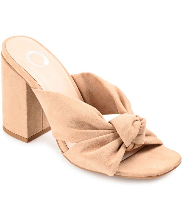 ジュルネ コレクション レディース シューズ サンダル ヒール Journee Collection Women's Tabithea Knotted Block Heel Sandals Tan タン 16,410円