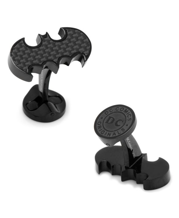 カフリンクス メンズ アクセサリー カフスボタン Tシャツ Cufflinks Inc. Stainless Steel Carbon Fiber Batman Cufflinks Black ブラック