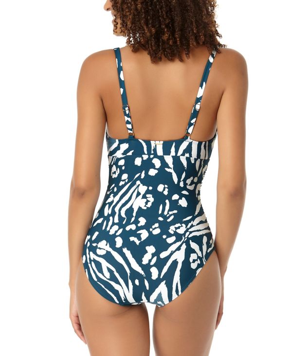 送料無料 アンコール レディース 上下セット 水着 Plus Size V Wire One-Piece - 水着