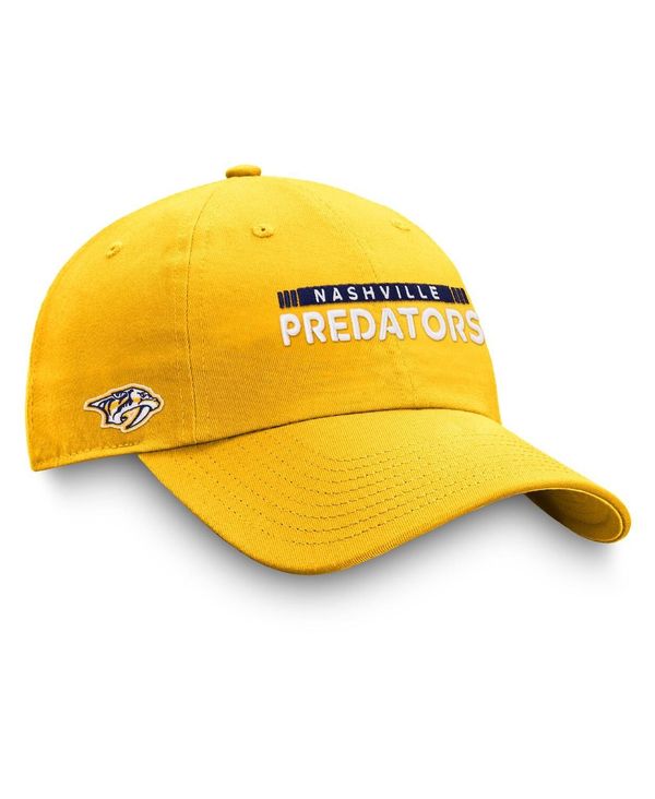 ファナティクス メンズ アクセサリー 帽子 Fanatics Men's Gold Nashville Predators Authentic Pro Rink Adjustable Hat Gold ゴールド