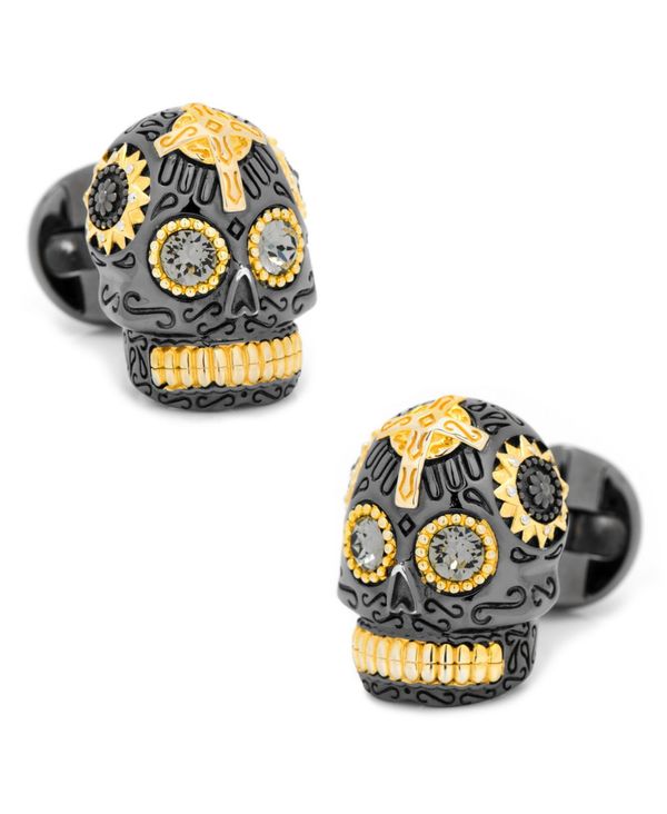 カフリンクス メンズ アクセサリー カフスボタン Cufflinks Inc. Vermeil Day of the Dead Skull Cufflinks Gray グレー
