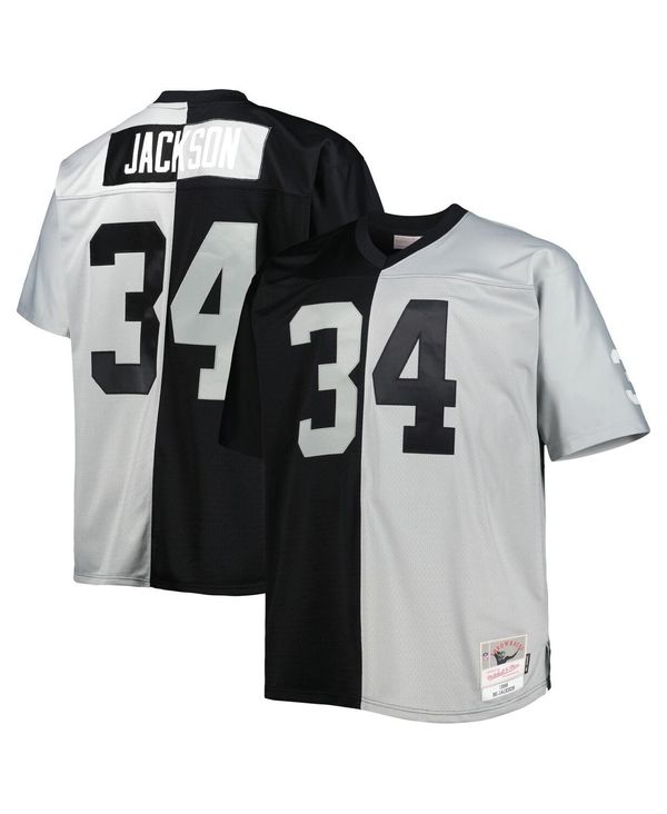 ミッチェル&ネス メンズ トップス シャツ トール ジャージー Mitchell & Ness Men's Bo Jackson Black Silver Las Vegas Raiders Big and Tall Split Legacy Retired Player Replica Jersey Black Silver ブラック|ReVida 店
