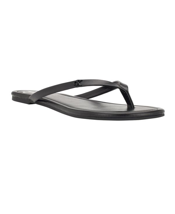 カルバンクライン レディース シューズ サンダル Calvin Klein Women's Crude Flat Thong Sandals Black ブラック