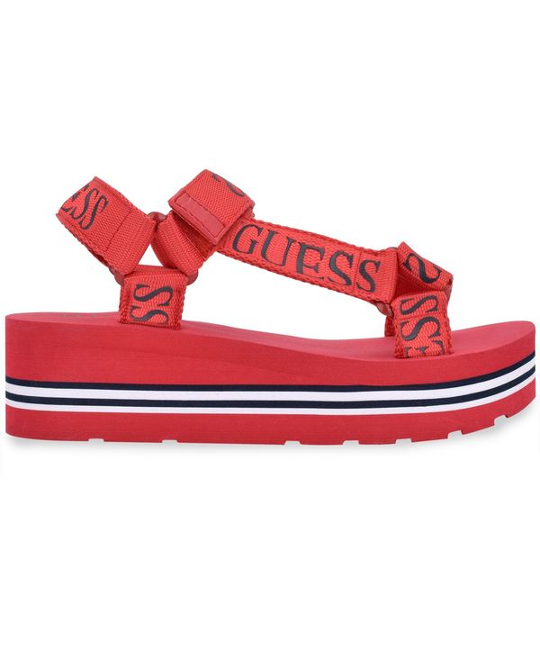 guess women's avin strappy platform sandals