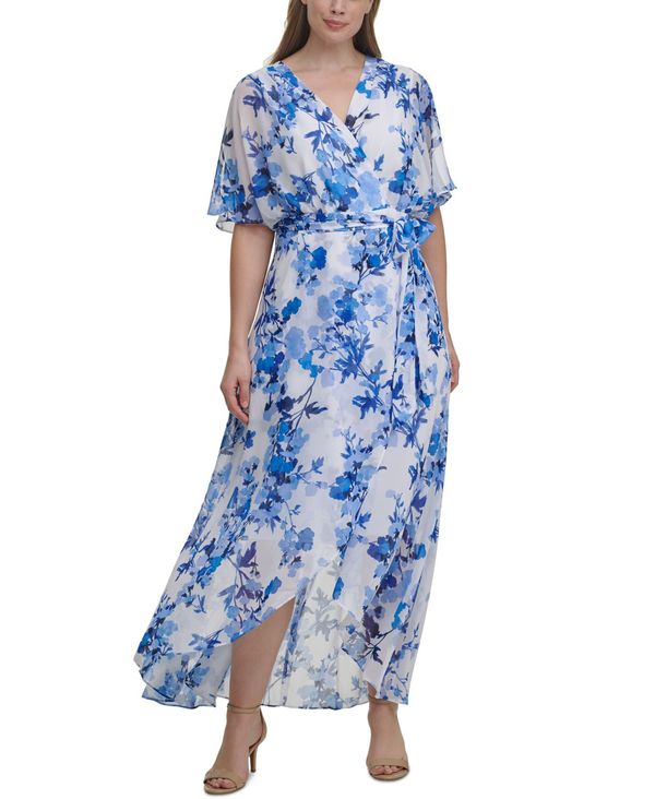 海外最新 楽天市場 ジェシカハワード レディース ワンピース トップス Plus Size Split Sleeve Maxi Dress White Blue Revida 楽天市場店 数量限定 Cvclinic Ru