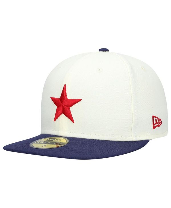ニューエラ メンズ アクセサリー 帽子 New Era Men's White Detroit Stars Cooperstown Collection Turn Back The Clock 59FIFTY Fitted Hat White ホワイト｜ReVida 店