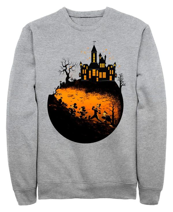 フィフスサン メンズ アウター パーカー・スウェット フリース Fifth Sun Men's Mickey Classic Mickeys Haunted Halloween Crew Fleece Pullover Athletic Heather ヘザー|ReVida 店