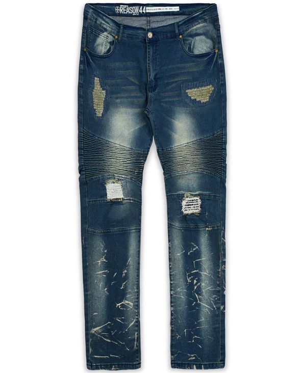 リーズン メンズ ボトムス デニムパンツ トール デニム ジーンズ Reason Men's Big and Tall Mulberry Moto Skinny Denim Jeans Multi マルチカラー｜ReVida 店