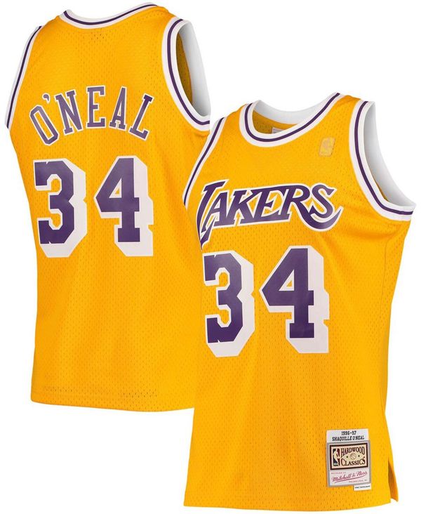 ミッチェル&ネス メンズ トップス シャツ ジャージー Mitchell & Ness Men's Shaquille O'Neal Gold-Tone Los Angeles Lakers Hardwood Classics 1996-97 Swingman Jersey Gold ゴールド