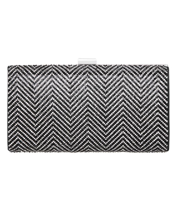 Silver Revida Black サイズ交換無料 Herringbone クラッチバッグ Silver レディース Clutch 店送料無料 バッグ Laken Black Crystal クラッチバッグ ニナ ニナ レディース バッグ Black Laken