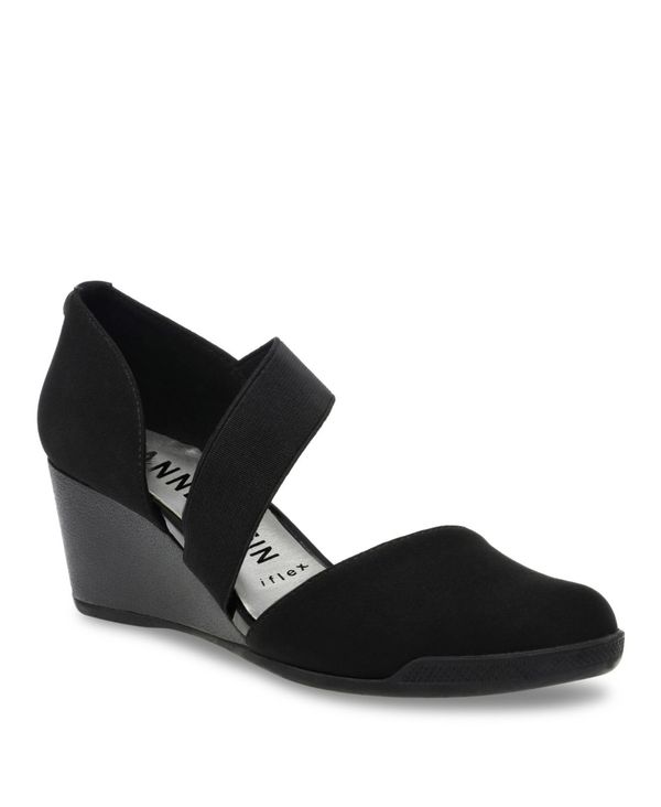 アンクライン レディース シューズ パンプス アシンメトリー Anne Klein Women's Tara Sport Asymmetrical Wedges Black ブラック