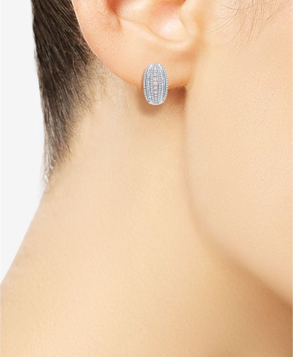 ラップド イン ラヴ レディース ピアス・イヤリング アクセサリー Diamond Baguette Cluster Stud Earrings (1  ct. in 14k White Gold or 14k Yellow Gold, Created for Macy's Yellow  Gold 通販