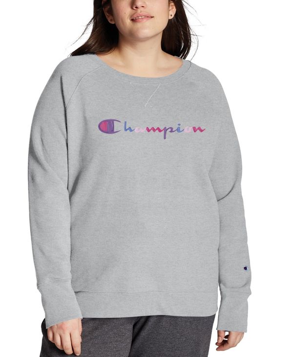 シャツ ブラウス チャンピオン レディース シャツ トップス Plus Size Logo Sweatshirt Oxford Gray 期間限定送料無料 Www Fruitjump In